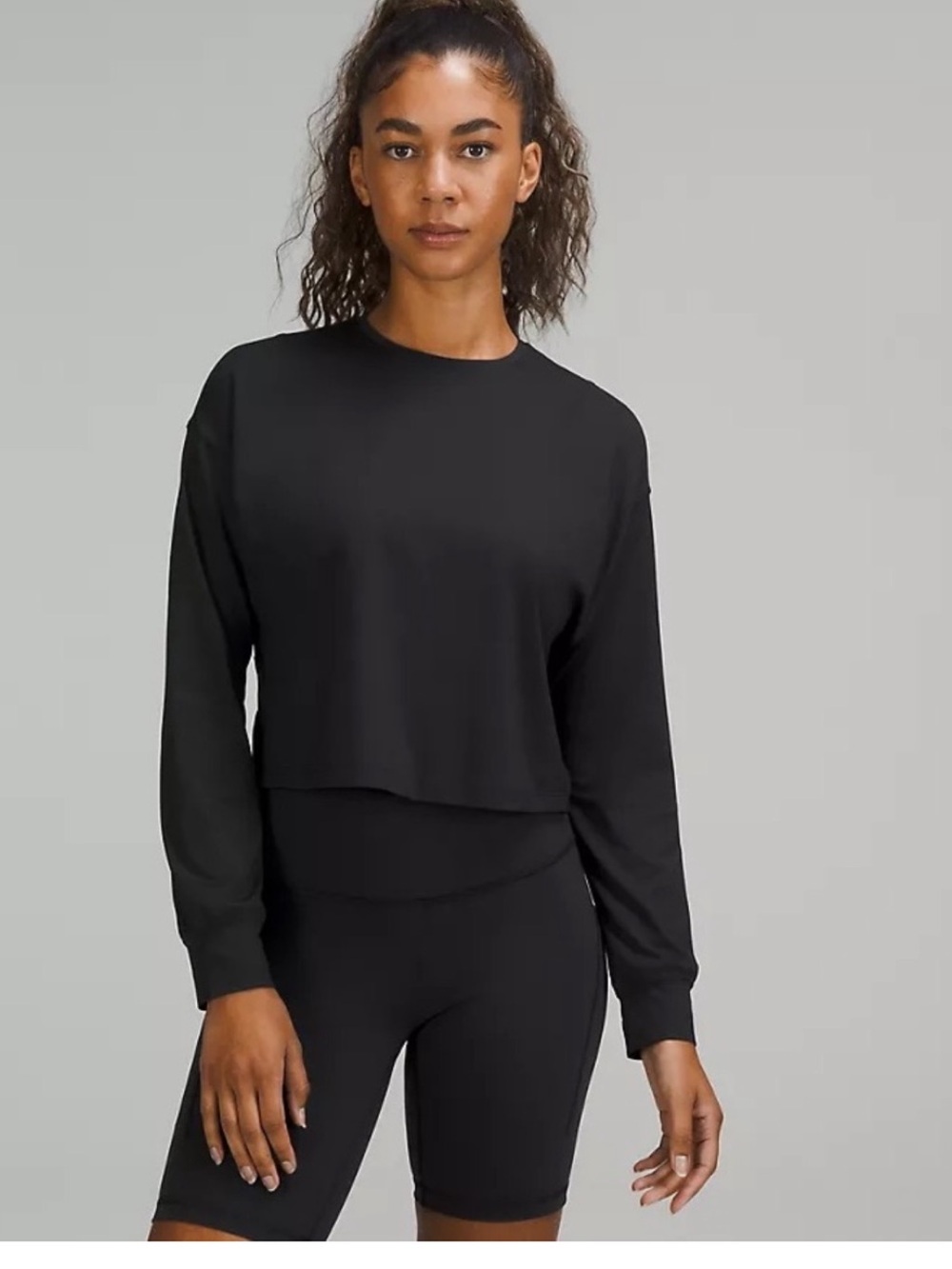 NWT  Lululemon Abrasion-Resistant Training Long Sleeve Black